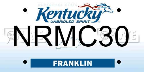 NRMC30 Kentucky License Plate