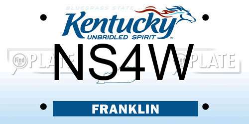 NS4W Kentucky License Plate