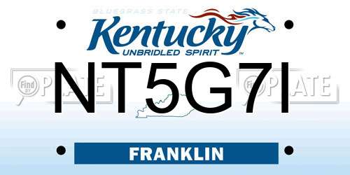 NT5G7I Kentucky License Plate
