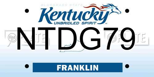 NTDG79 Kentucky License Plate