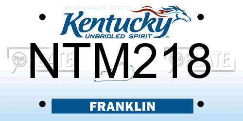 NTM218 Kentucky License Plate