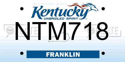 NTM718 Kentucky License Plate
