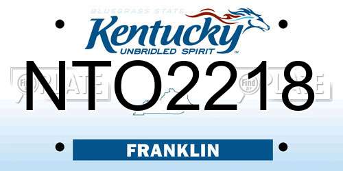 NTO2218 Kentucky License Plate