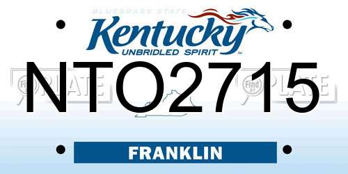 NTO2715 Kentucky License Plate