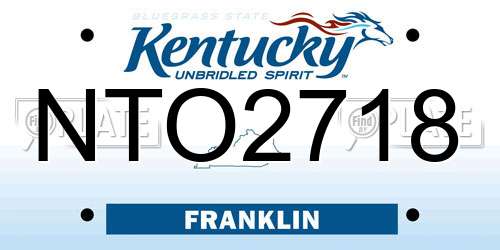 NTO2718 Kentucky License Plate