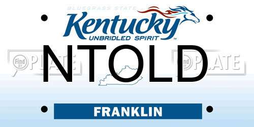 NTOLD Kentucky License Plate