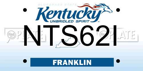 NTS62I Kentucky License Plate