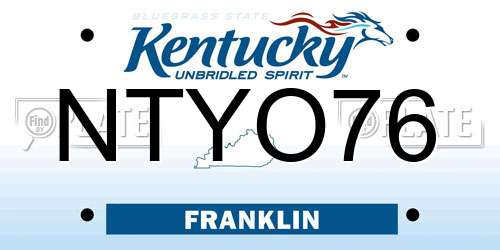 NTYO76 Kentucky License Plate