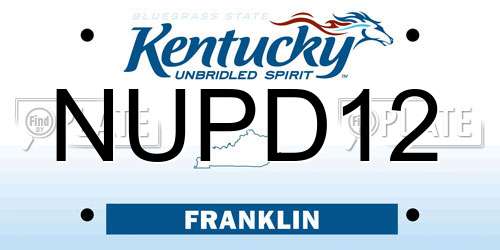 NUPD12 Kentucky License Plate
