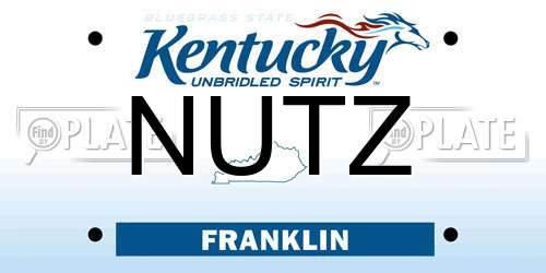 NUTZ Kentucky License Plate