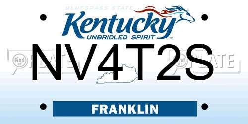 NV4T2S Kentucky License Plate