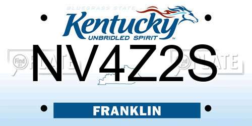 NV4Z2S Kentucky License Plate