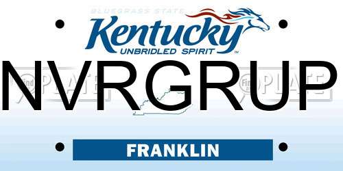 NVRGRUP Kentucky License Plate