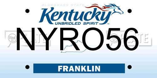 NYRO56 Kentucky License Plate