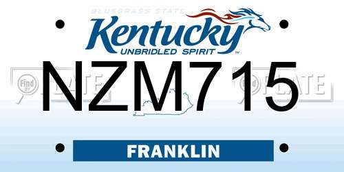 NZM715 Kentucky License Plate