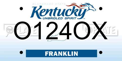 O124OX Kentucky License Plate