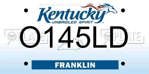 O145LD Kentucky License Plate