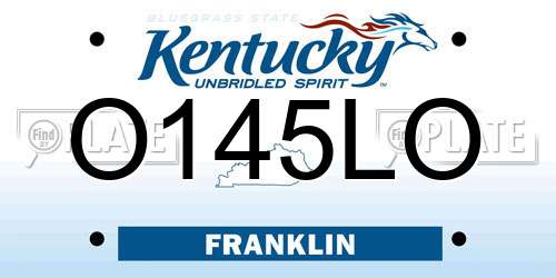 O145LO Kentucky License Plate