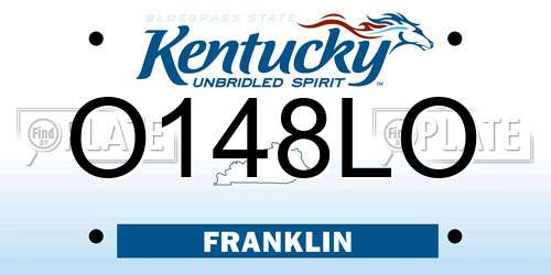 O148LO Kentucky License Plate