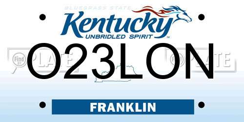 O23LON Kentucky License Plate