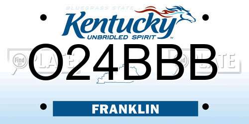 O24BBB Kentucky License Plate