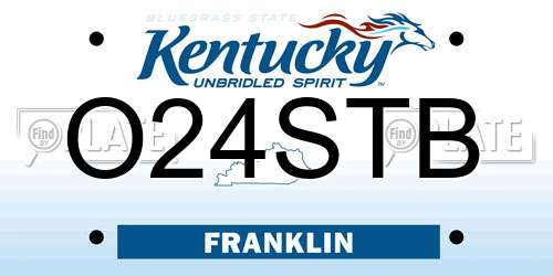 O24STB Kentucky License Plate