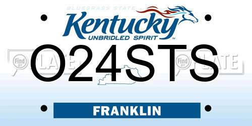 O24STS Kentucky License Plate