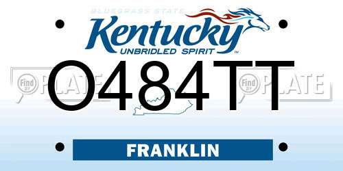 O484TT Kentucky License Plate