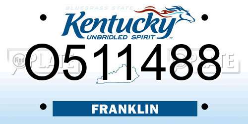 O511488 Kentucky License Plate