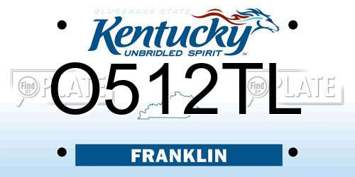 O512TL Kentucky License Plate