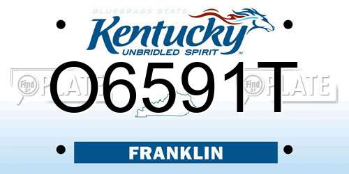 O6591T Kentucky License Plate