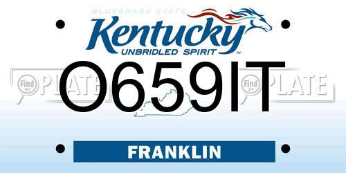 O659IT Kentucky License Plate