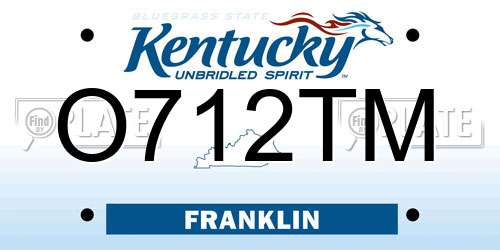 O712TM Kentucky License Plate
