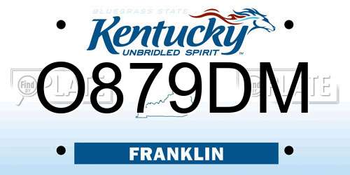 O879DM Kentucky License Plate