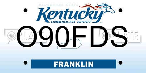 O90FDS Kentucky License Plate