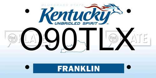 O90TLX Kentucky License Plate