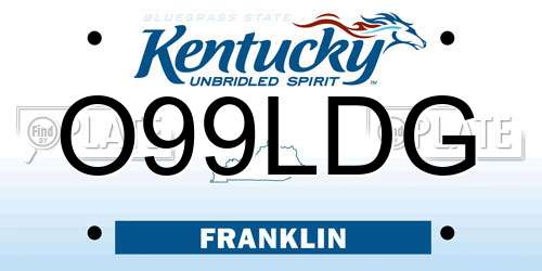 O99LDG Kentucky License Plate