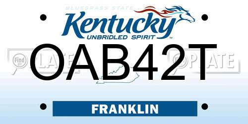 OAB42T Kentucky License Plate