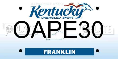OAPE30 Kentucky License Plate