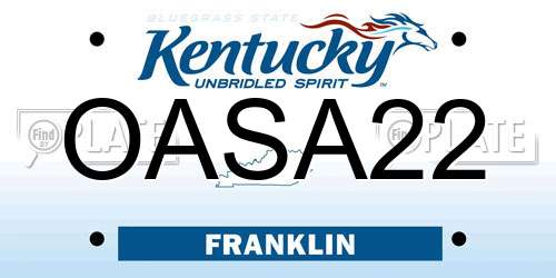 OASA22 Kentucky License Plate