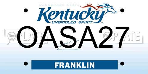 OASA27 Kentucky License Plate