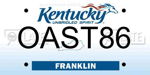 OAST86 Kentucky License Plate