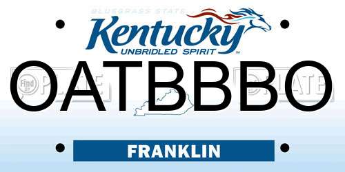 OATBBBO Kentucky License Plate