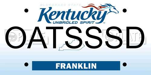 OATSSSD Kentucky License Plate