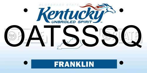 OATSSSQ Kentucky License Plate