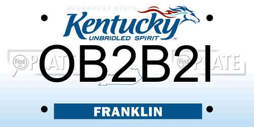OB2B2I Kentucky License Plate