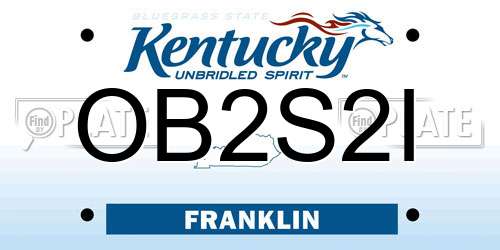 OB2S2I Kentucky License Plate
