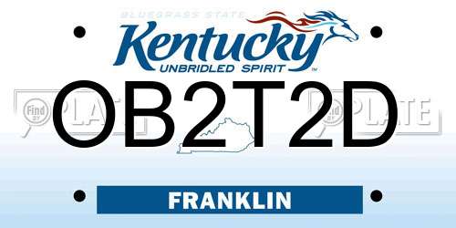 OB2T2D Kentucky License Plate
