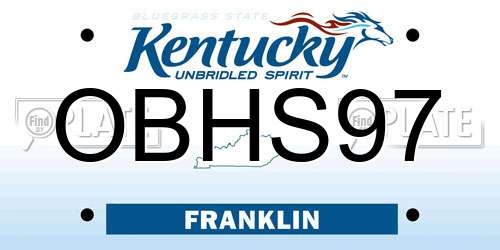 OBHS97 Kentucky License Plate