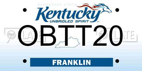 OBTT20 Kentucky License Plate